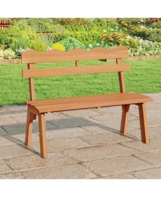 Heavy-Duty 800 lb Capacity Acacia Wood Outdoor Garden Bench