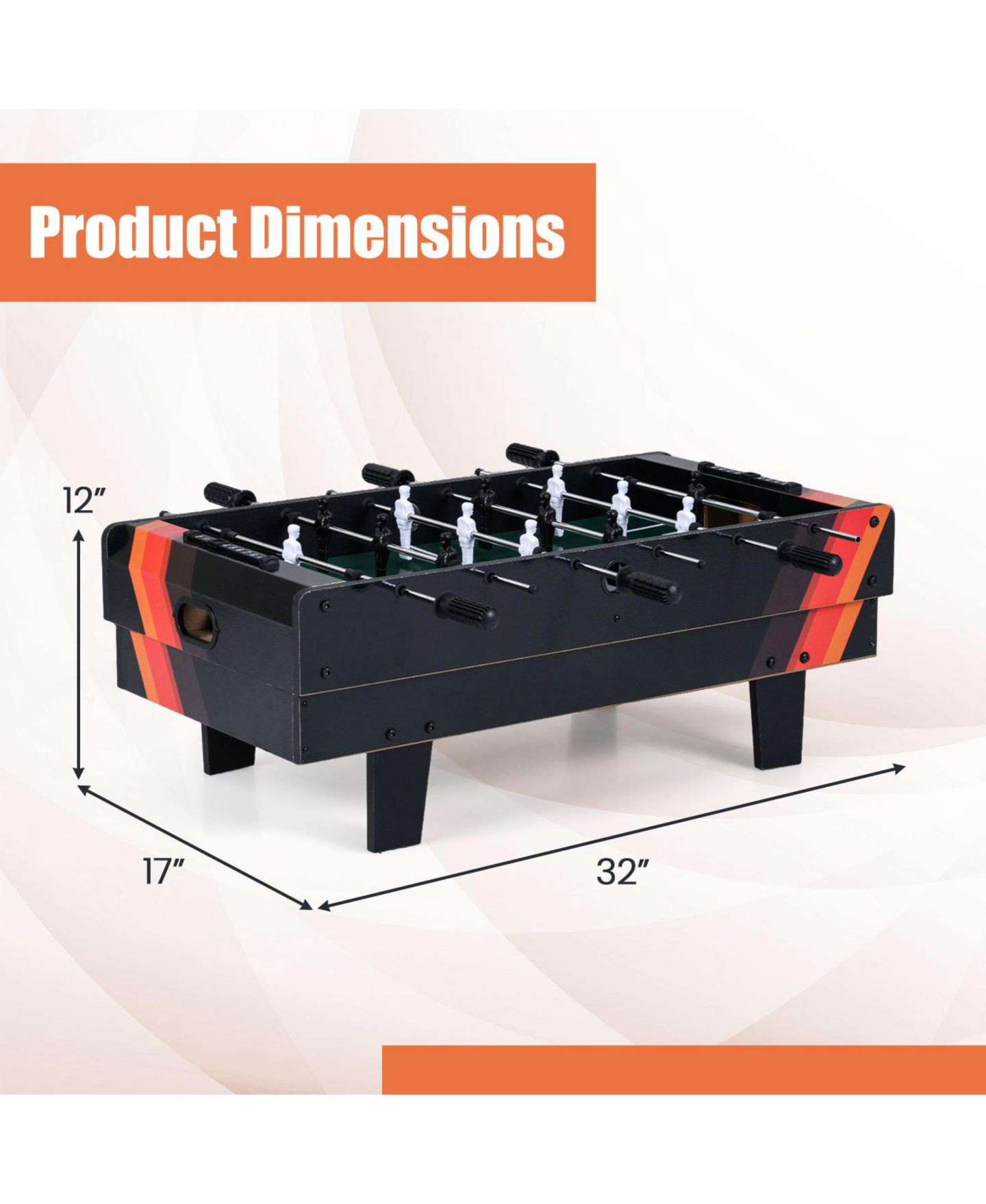 Детские игрушки Mecale 4-in-1 Multi-Game Table Set, Ages 8+, цвет: Чёрный — фото 3