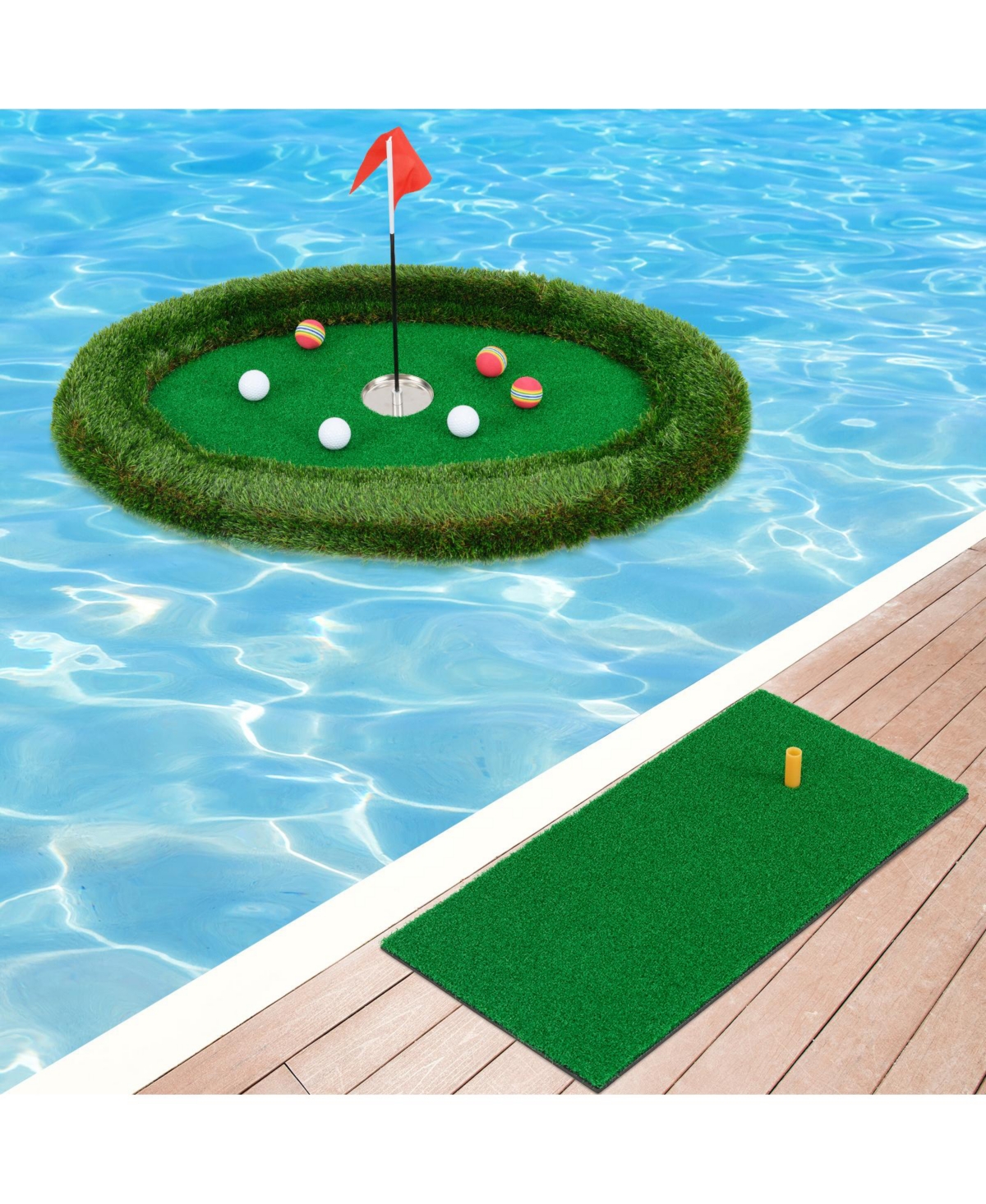 Mecale Oval Floating Pool Golf Chipping