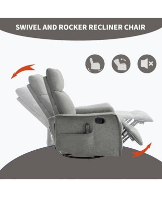 Rocker and Swivel in Fabric