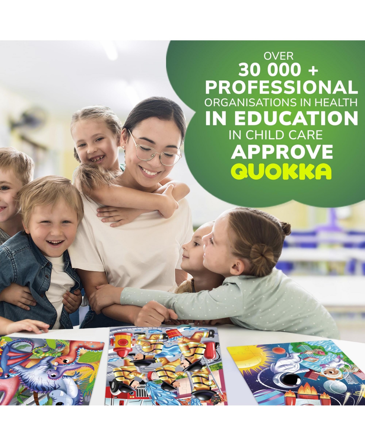 Quokka 4 x 60 Pieces Jigsaw Puzzles for Kids Ages 4-6