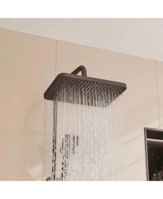 3-Spray Shower Faucet 2.5 GPM with Digital Display, LED Ambient Light, and 3-Mode Hand Shower.