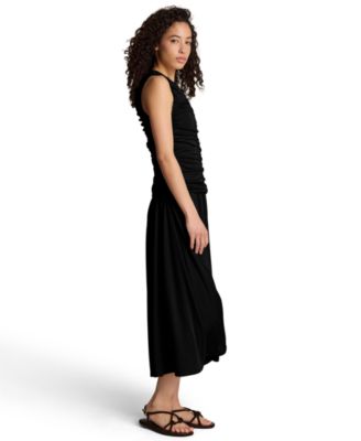 Women's Ruched A-Line Midi Dress