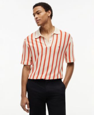 Men's Open Knit Regular-Fit Polo Shirt