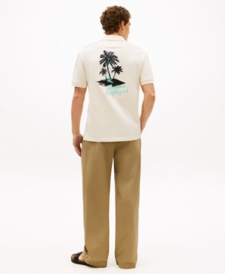 Men's Embroidered Back Classic-Fit Polo Shirt