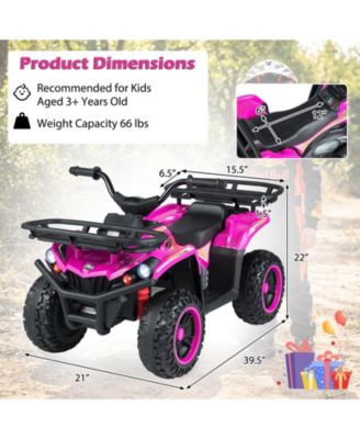 24V Electric Ride On Quad with LED Headlights