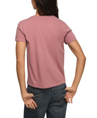 Women's Classic Fit Woodstock Peace Love Music Crew Neck T-Shirt