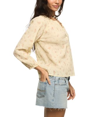 Women's Scoop Neck Button Top