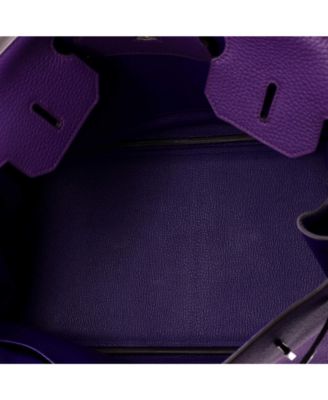 Birkin 35 Handbag Bicolor Clemence with Palladium Hardware