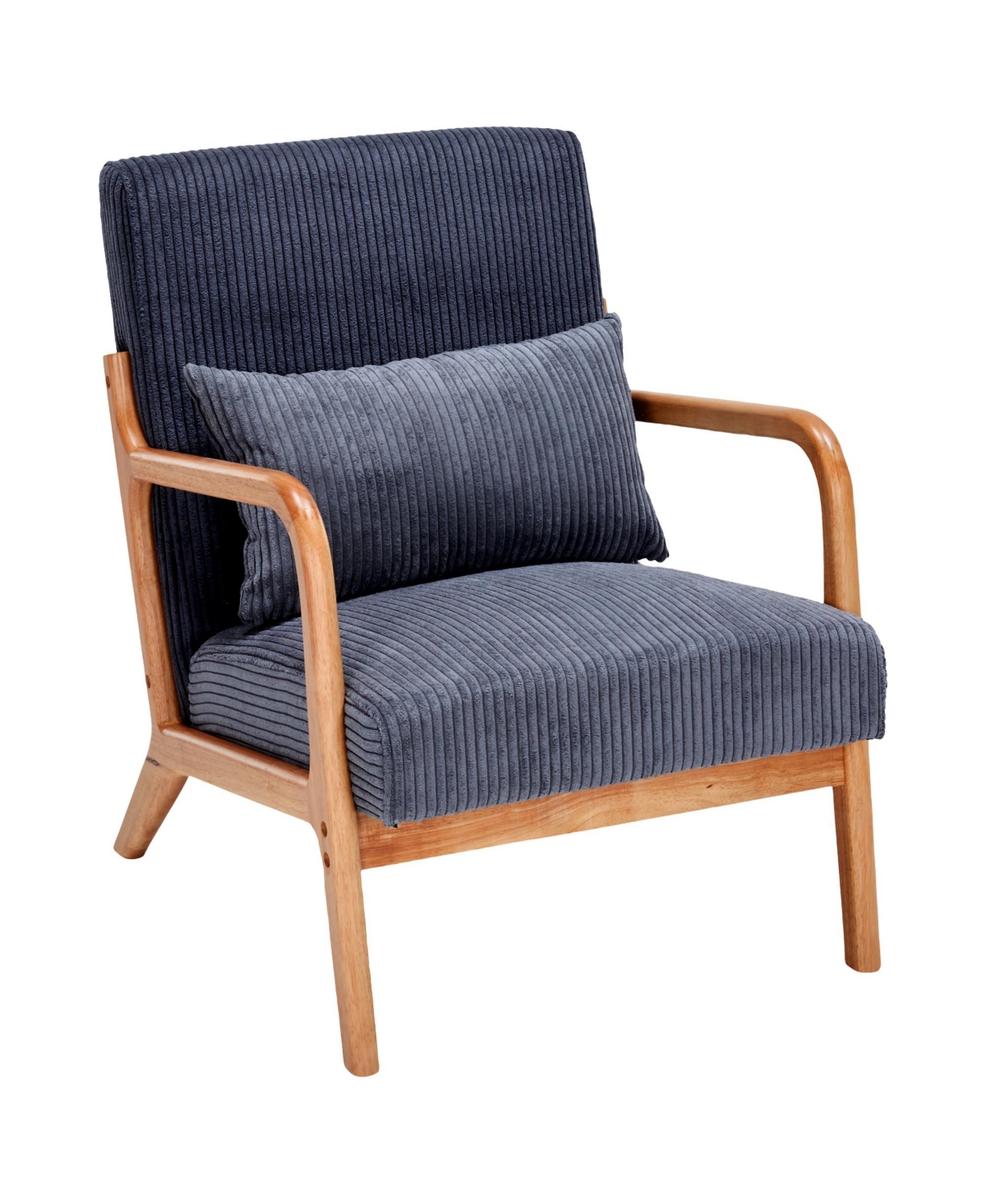 sumyeg Mid-Century Modern Chair with Pillow Upholstered and Solid Wood Frame