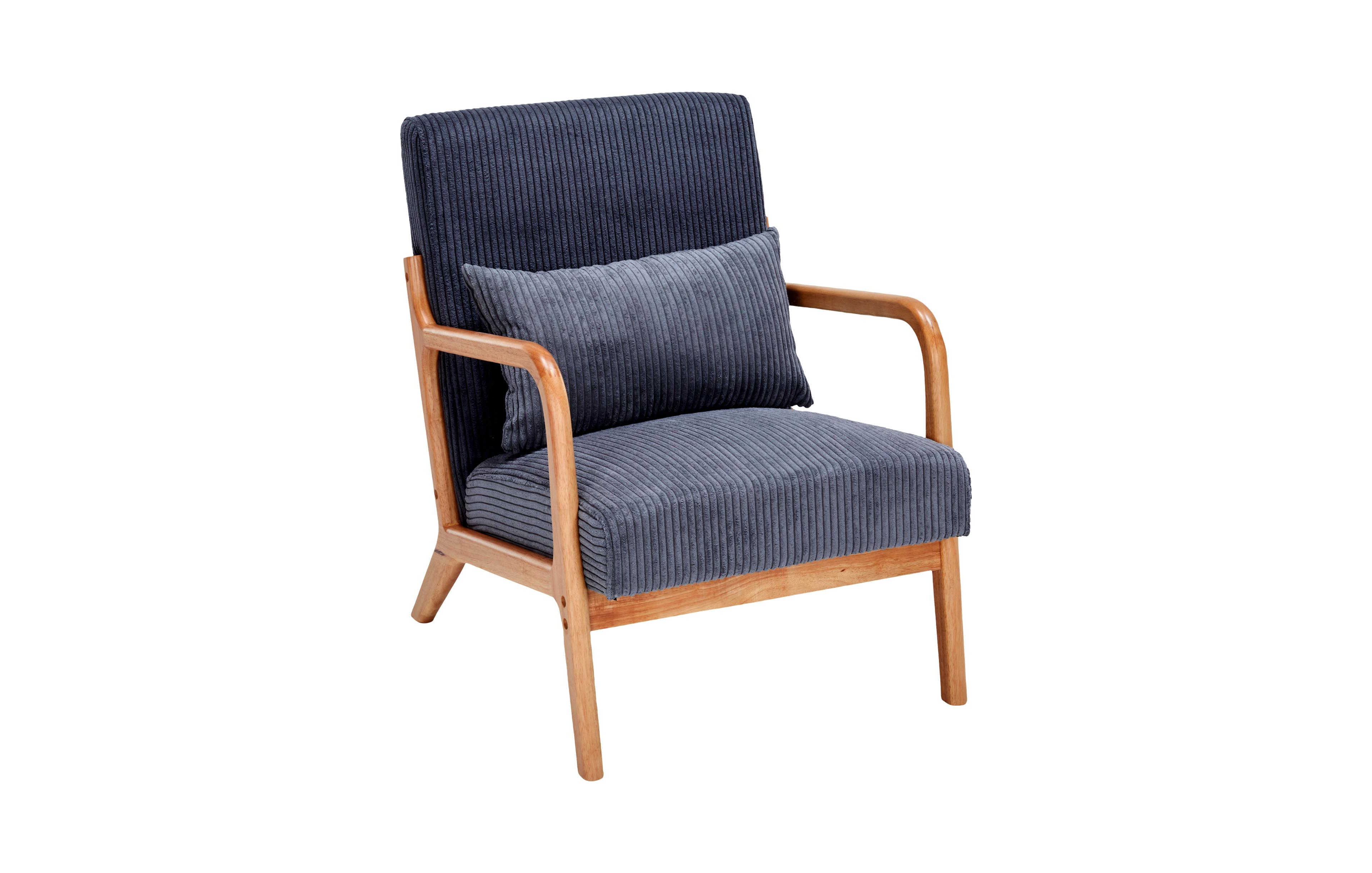 sumyeg Mid-Century Modern Chair with Pillow Upholstered and Solid Wood Frame