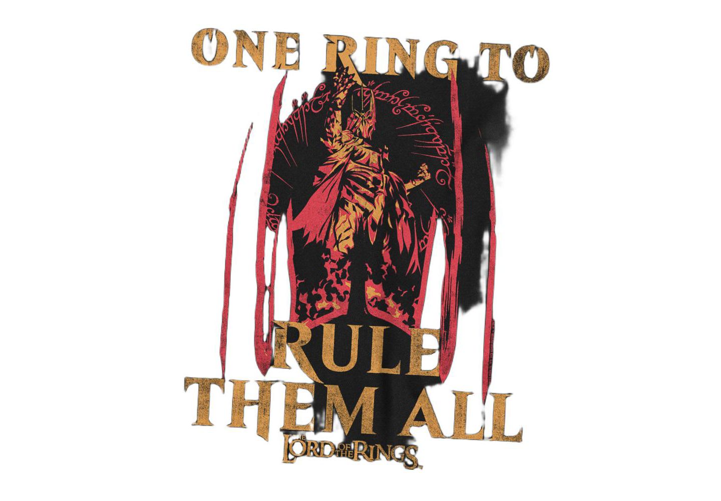 Мужская футболка Lord Of The Rings Big & Tall Sauron Helmet And Ring, цвет: Чёрный — фото 2