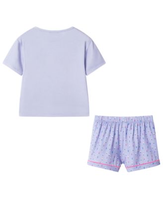 Girls' 2T-4T Short-Sleeve T-Shirt and Shorts Pajama Set