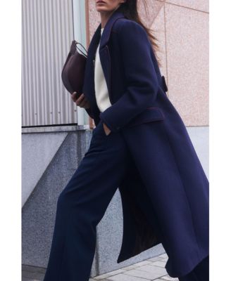 Women's Tailored Padded Lined Midi Coat