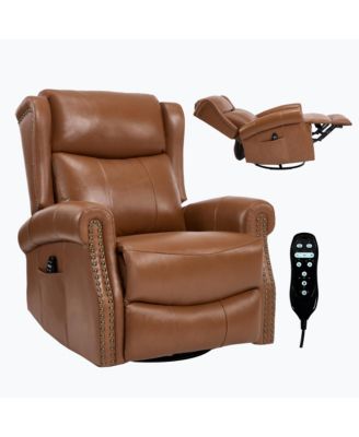 Manual Recliner Chair Heat Massage with Rocker and Swivel