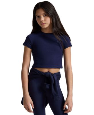 Girls' 7-16 Ribbed Boxy T-Shirt