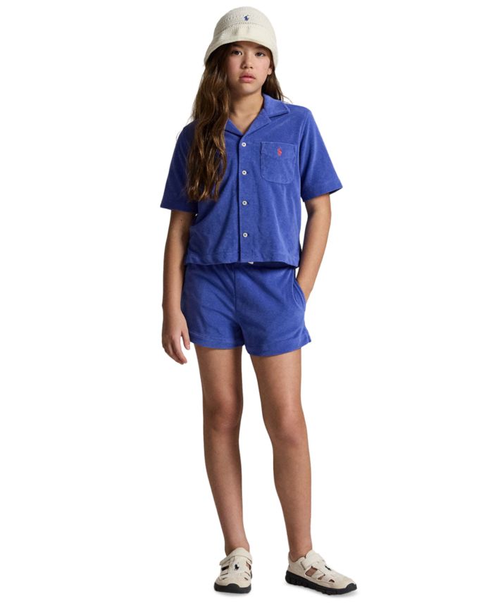 Polo Ralph Lauren Girls' 7-16 Terry Shirt & Short, 2-Piece Set