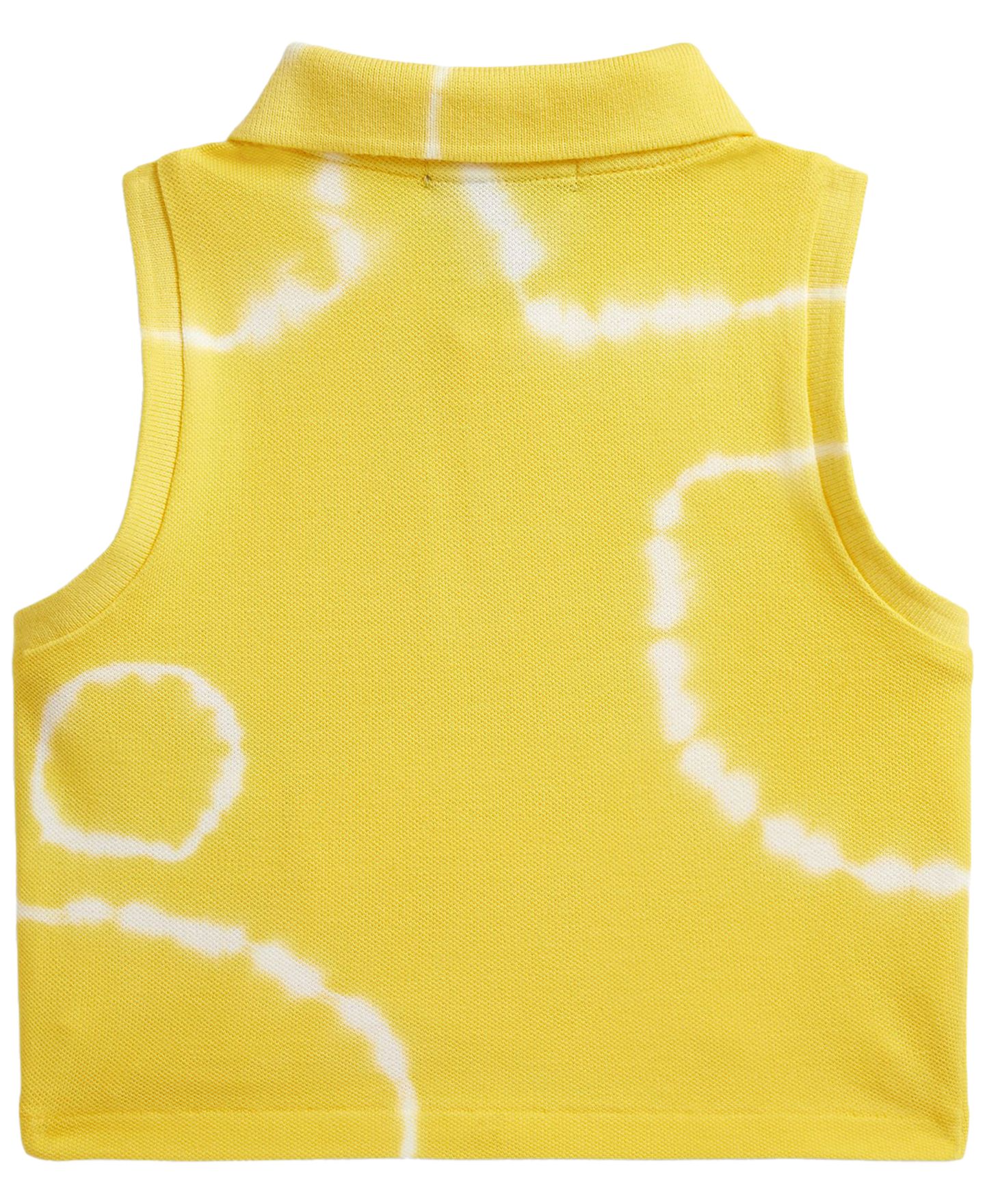 Поло Polo Ralph Lauren Tie-Dye Mesh Boxy Polo Shirt для девочек, цвет: Жёлтый — фото 2