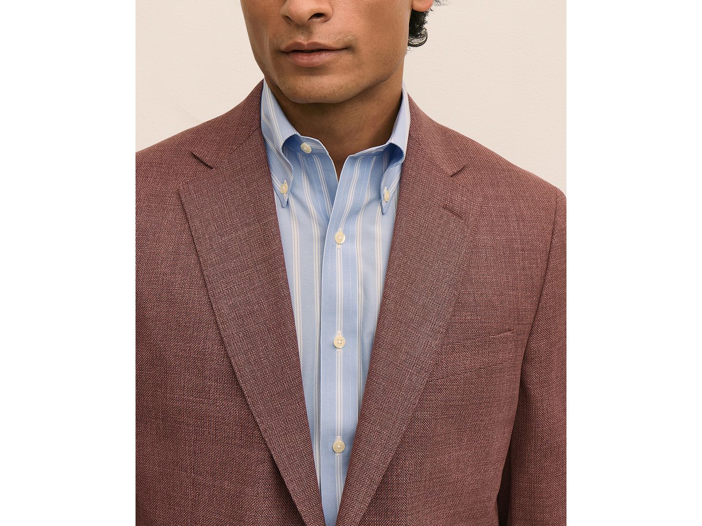 Мужские пиджаки B By Brooks Brothers Notch Lapel Collar Blazer, цвет: Тёмный красный — фото 3