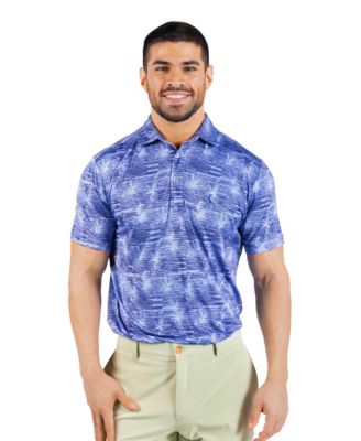 Men's Abstract Orchid Printed Performance Polo