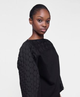 Women's Quilted Embroidered Top