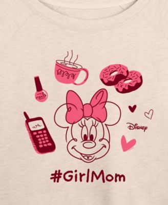 Plus Size Disney Girl Mom Minnie French Terry Long-Sleeve T-Shirt