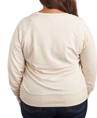 Plus Size Winnie The Pooh Rabbit Carrot Farm French Terry Long-Sleeve T-Shirt