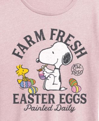Plus Size Peanuts Farm Fresh Easter Eggs Short-Sleeve Graphic T-Shirt