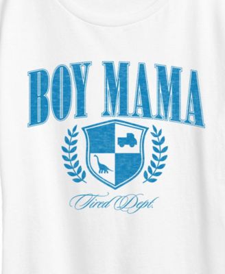 Plus Size Instant Message Boy Mama Collegiate Short-Sleeve Graphic T-Shirt