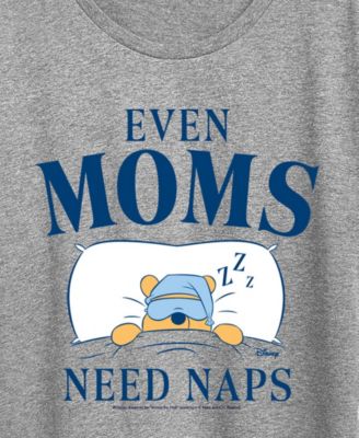Plus Size Winnie The Pooh Even Moms Need Naps Short-Sleeve Graphic T-Shirt
