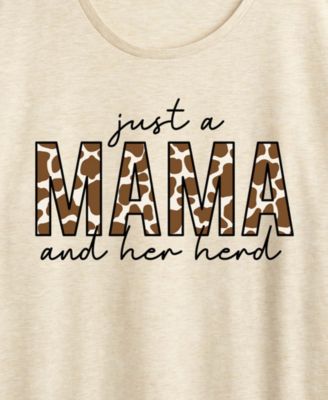 Plus Size Instant Message Mama and Her Herd Short-Sleeve Graphic T-Shirt