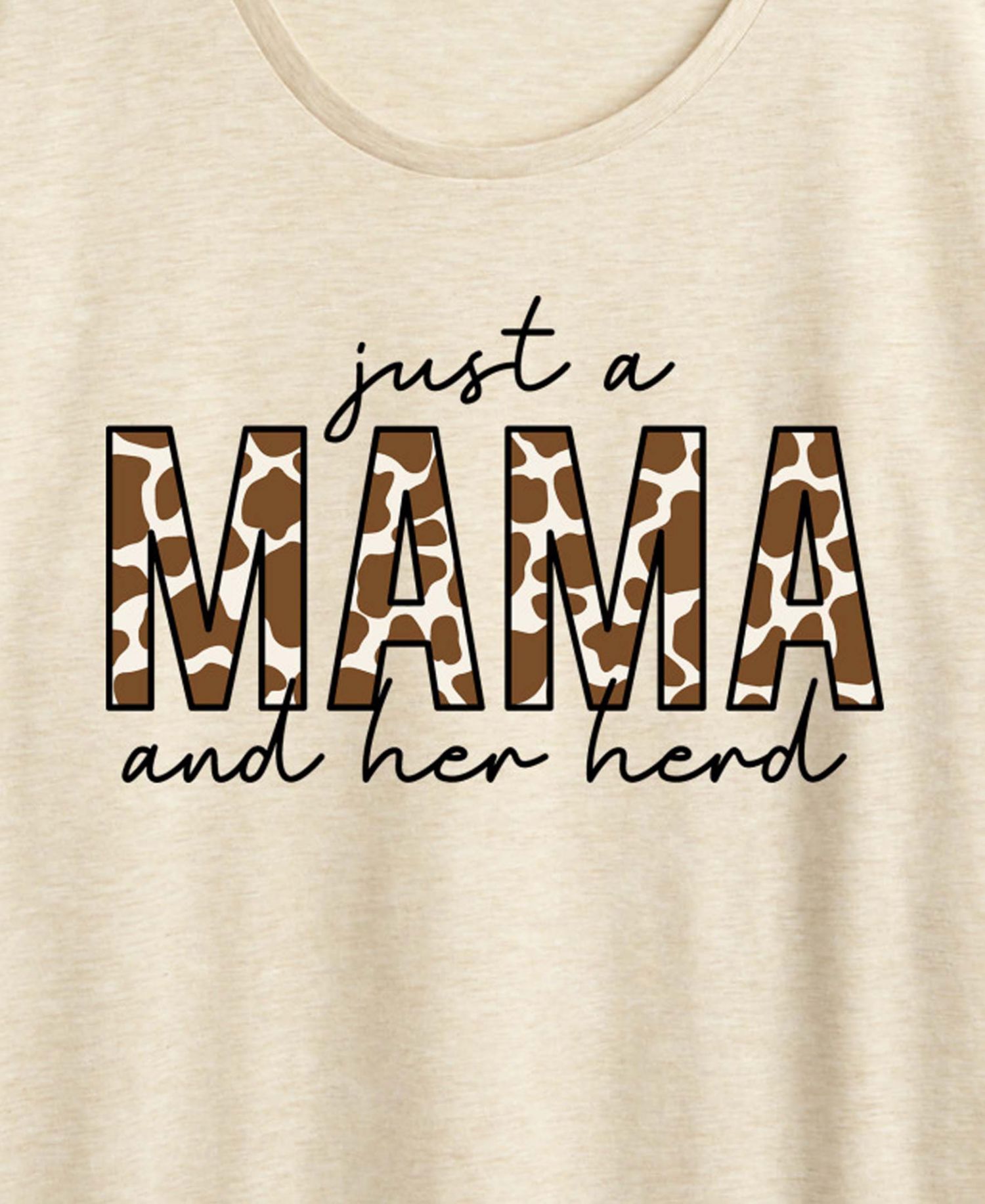 Plus Size Instant Message Mama and Her Herd Short-Sleeve Graphic T-Shirt