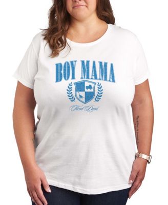 Plus Size Instant Message Boy Mama Collegiate Short-Sleeve Graphic T-Shirt
