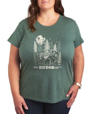 Plus Size Star Wars Endor Wildlife Short-Sleeve Graphic T-Shirt