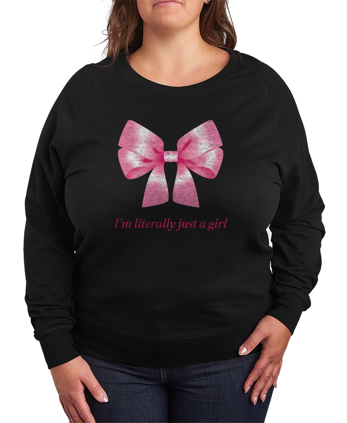 Hybrid Apparel Plus Instant Message Literally Just Girl French Terry Long-Sleeve T-Shirt