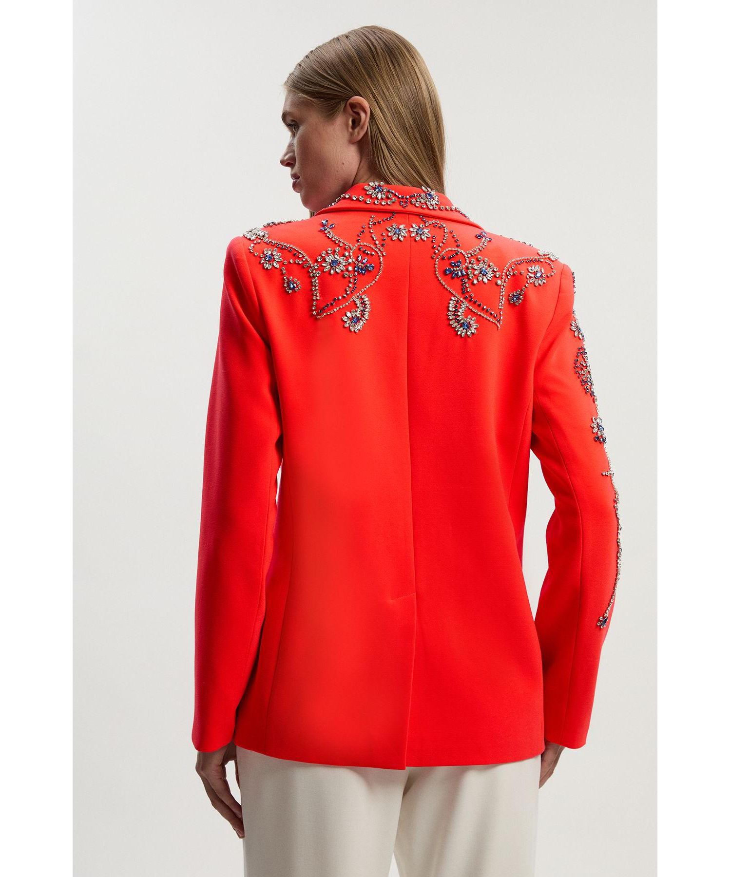 Women's Embellished Single Breasted Blazer