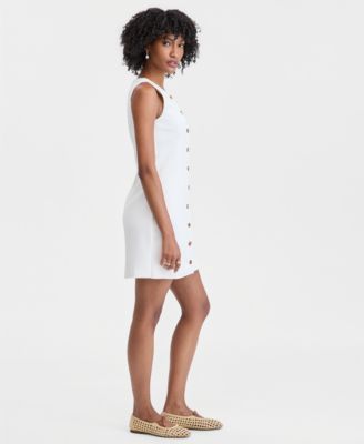 Women's Solid Crepe Mini Shift Dress