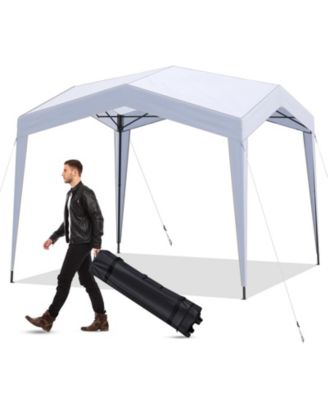 10x10 ft Pop-Up Canopy Tent with Wheeled Bag, 8 Stakes & 4 Wind Ropes