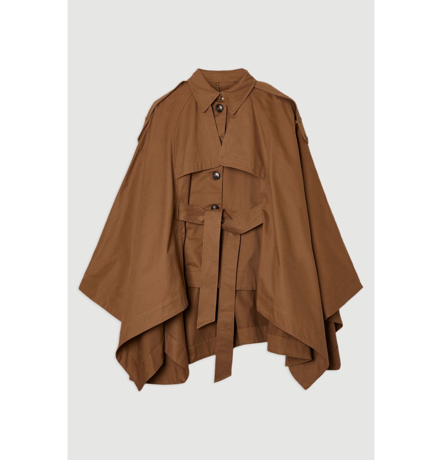 Женское пальто Karen Millen Cape Detail Trench, цвет: Верблюжий — фото 4
