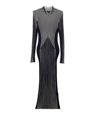 Women's Fitted Long Sleeve Midi Dress