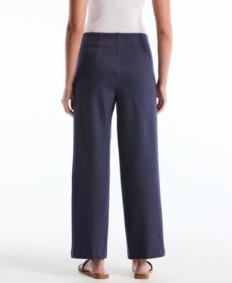 Petite Indigo Denim Wide-Leg Pants