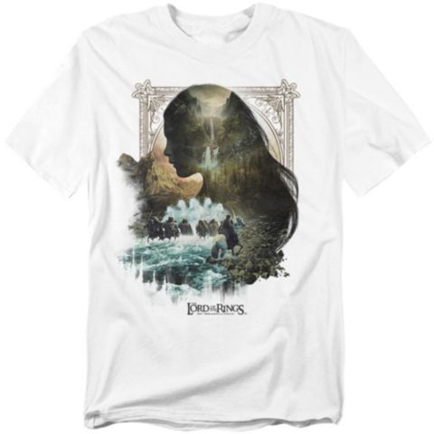 Мужская футболка Lord Of The Rings Big & Tall Epic Journey Arwen River, цвет: Белый