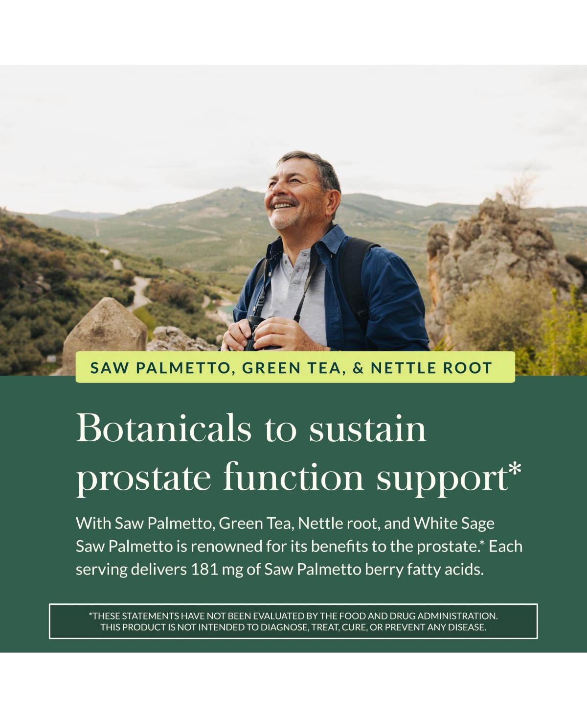 Gaia Herbs Prostate Health - Supports Prostate Health and Function for Men - With Saw Palmetto, Green Tea, Nettle Root, and White Sage