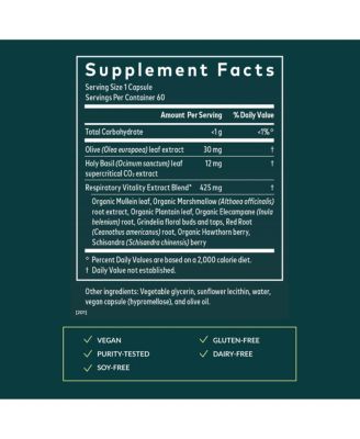 Mighty Lungs - Lung Support Supplement with Herbs Used to Help Maintain Respiratory Health - 60 Liquid Phyto-Caps (60 Servings)