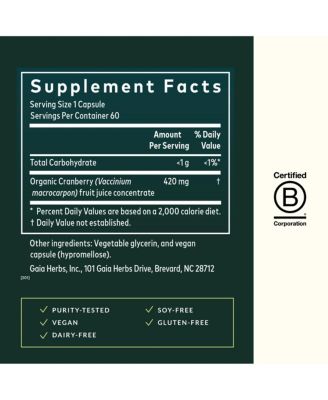 Cranberry Concentrate - Traditionally for Helping to Maintain Urinary Tract Health - 60 Liquid Phyto-Caps (60 Servings)