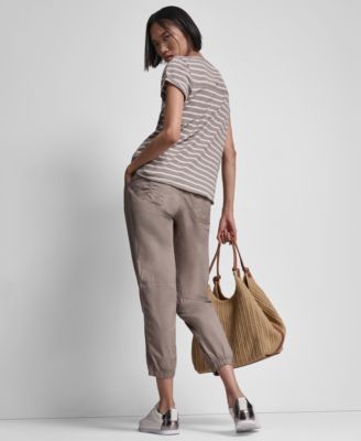 Women's Crew Neck Roll-Sleeve Top