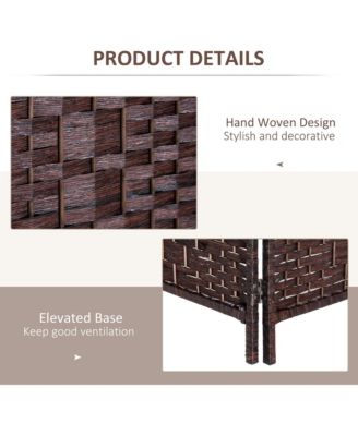 3 Panel Resin Wicker Folding Room Divider Privacy Screen Home Office