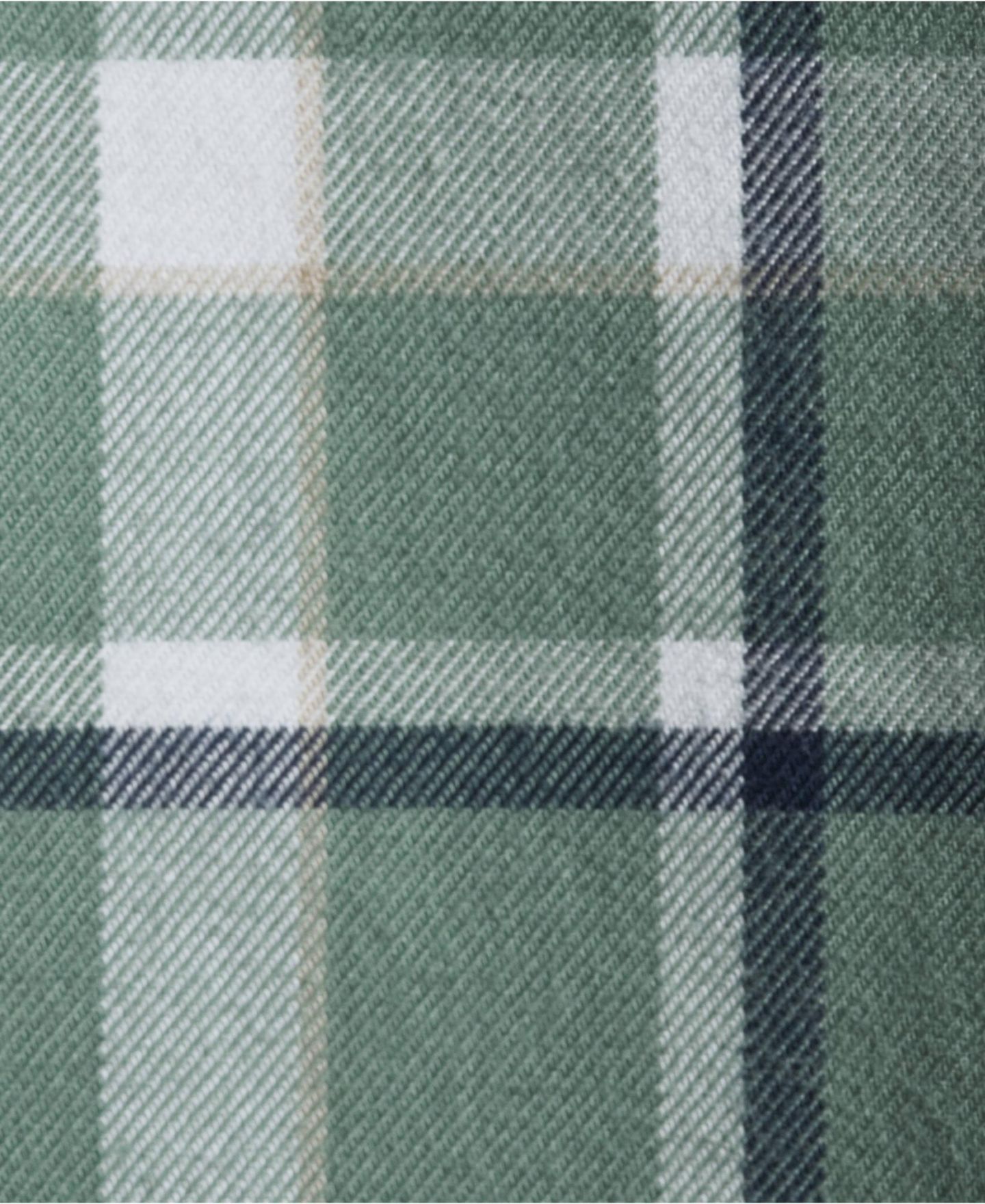 Мужская рубашка Lands' End Short Sleeve No Iron Twill, цвет: Тёмно-синий клетчатый — фото 4