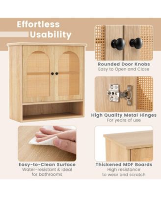 Bathroom Wall Cabinet Deep Bathroom Cabinet w/ Adjustable Shelves