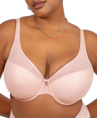 Women's Sheer Mesh Plunge T-shirt Bra